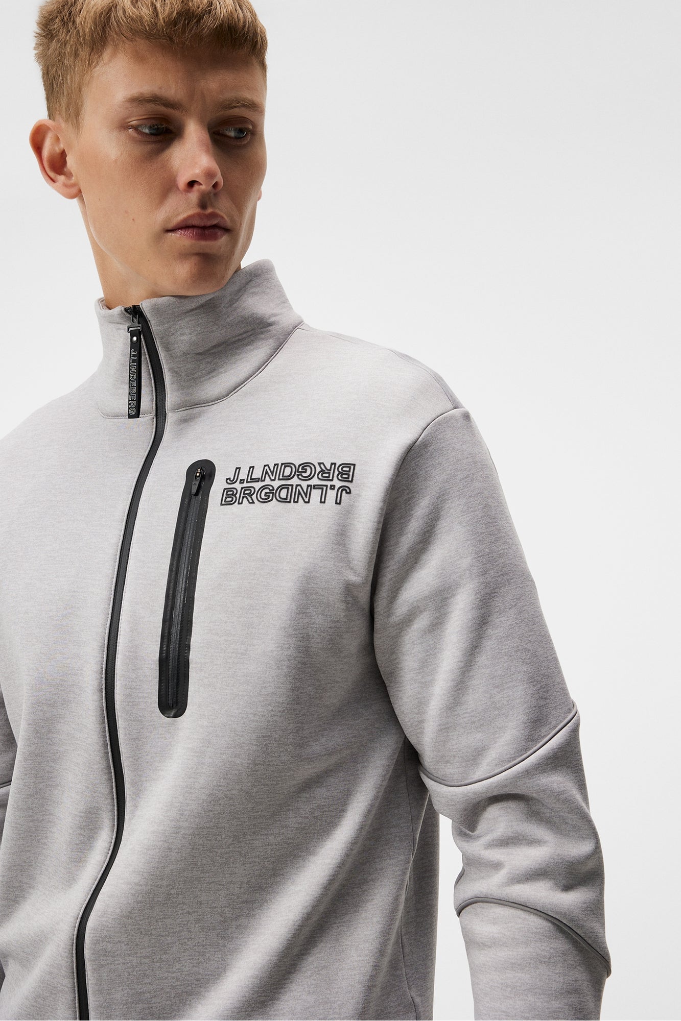 Men | Brush Full Zip Midlayer | Grey Melange