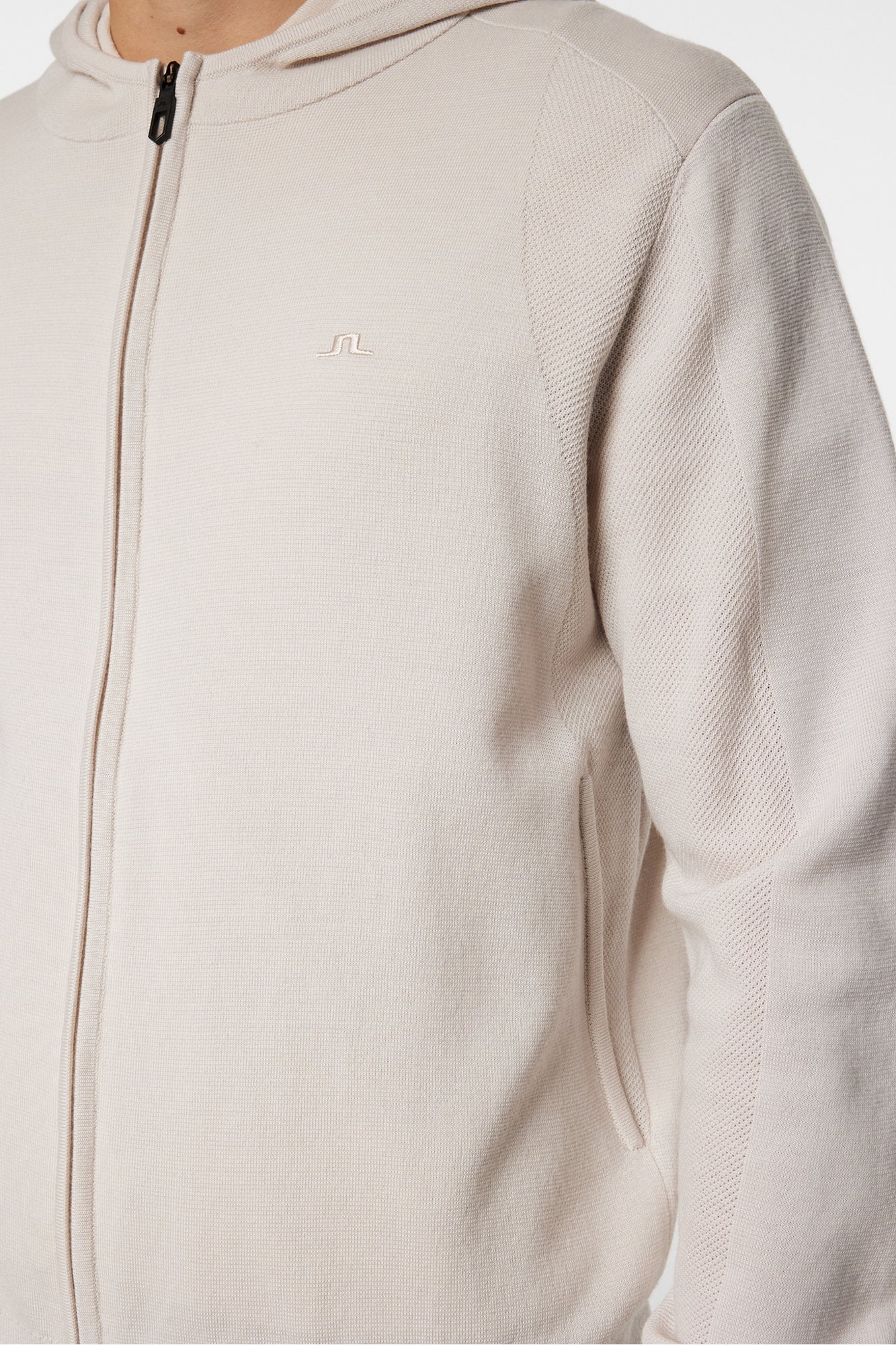 Men | Cameron Hooded Knit Full Zip | Moonbeam