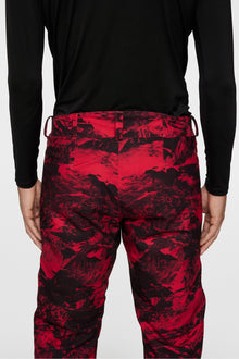 Men | Clarke Pant Printed | Mountain Glitch Red