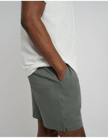 Men | Classic Pull On Linen Short 6In | Agave
