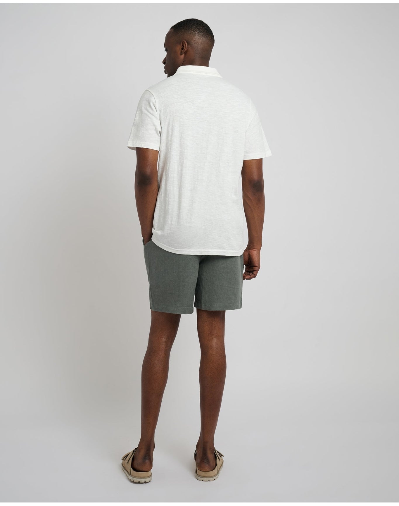 Men | Classic Pull On Linen Short 6In | Agave
