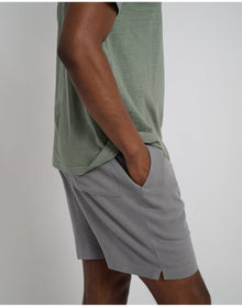 Men | Classic Pull On Linen Short 6In | Charcoal Gray