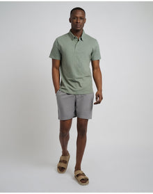 Men | Classic Pull On Linen Short 6In | Charcoal Gray