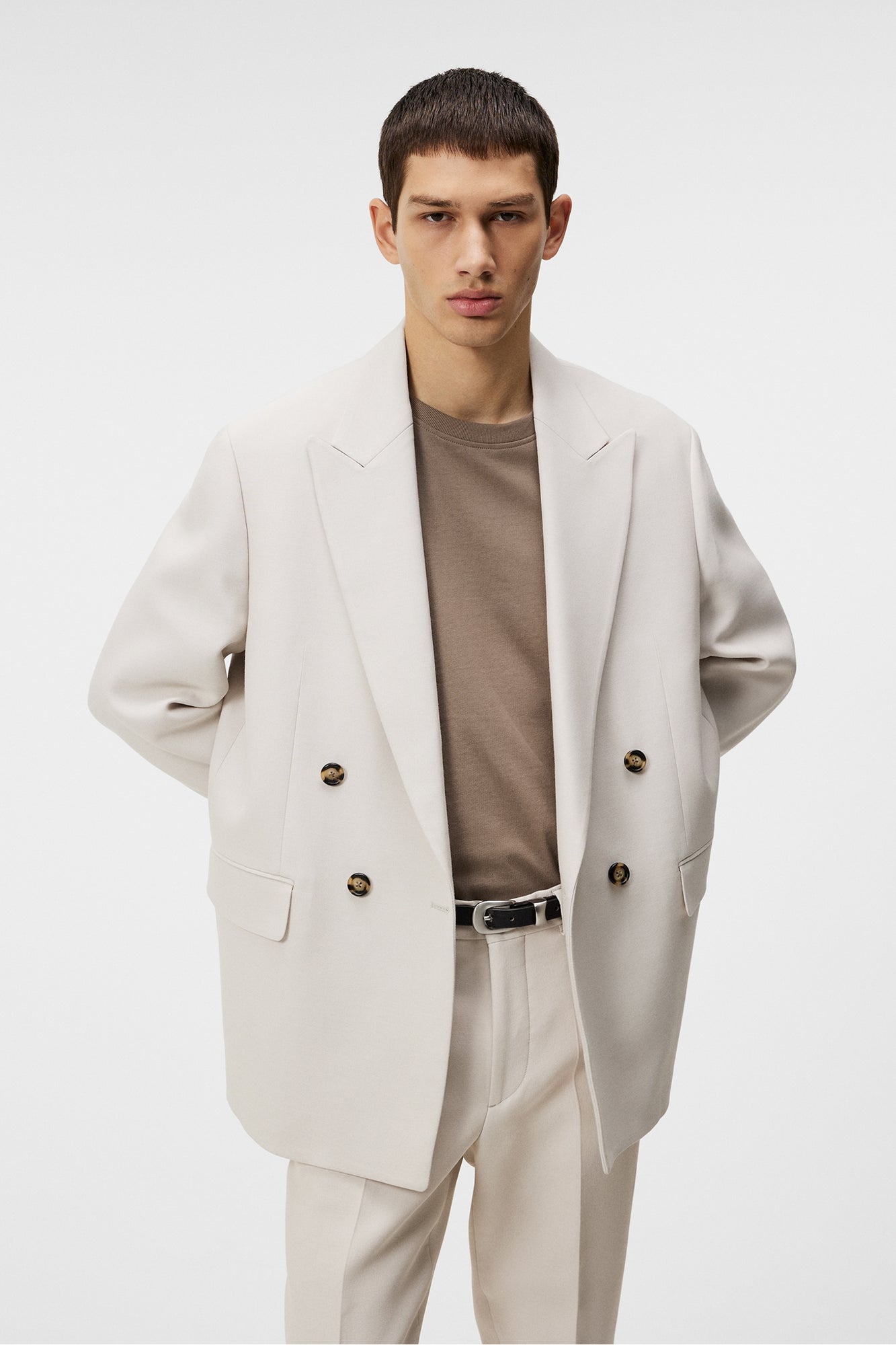 Men | David U Double Weave Blazer | Moonbeam