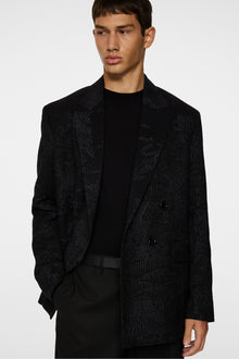 Men | David U Jacquard Blazer | Black