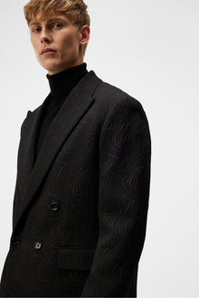 Men | David U Jacquard Swirl Blazer | Black