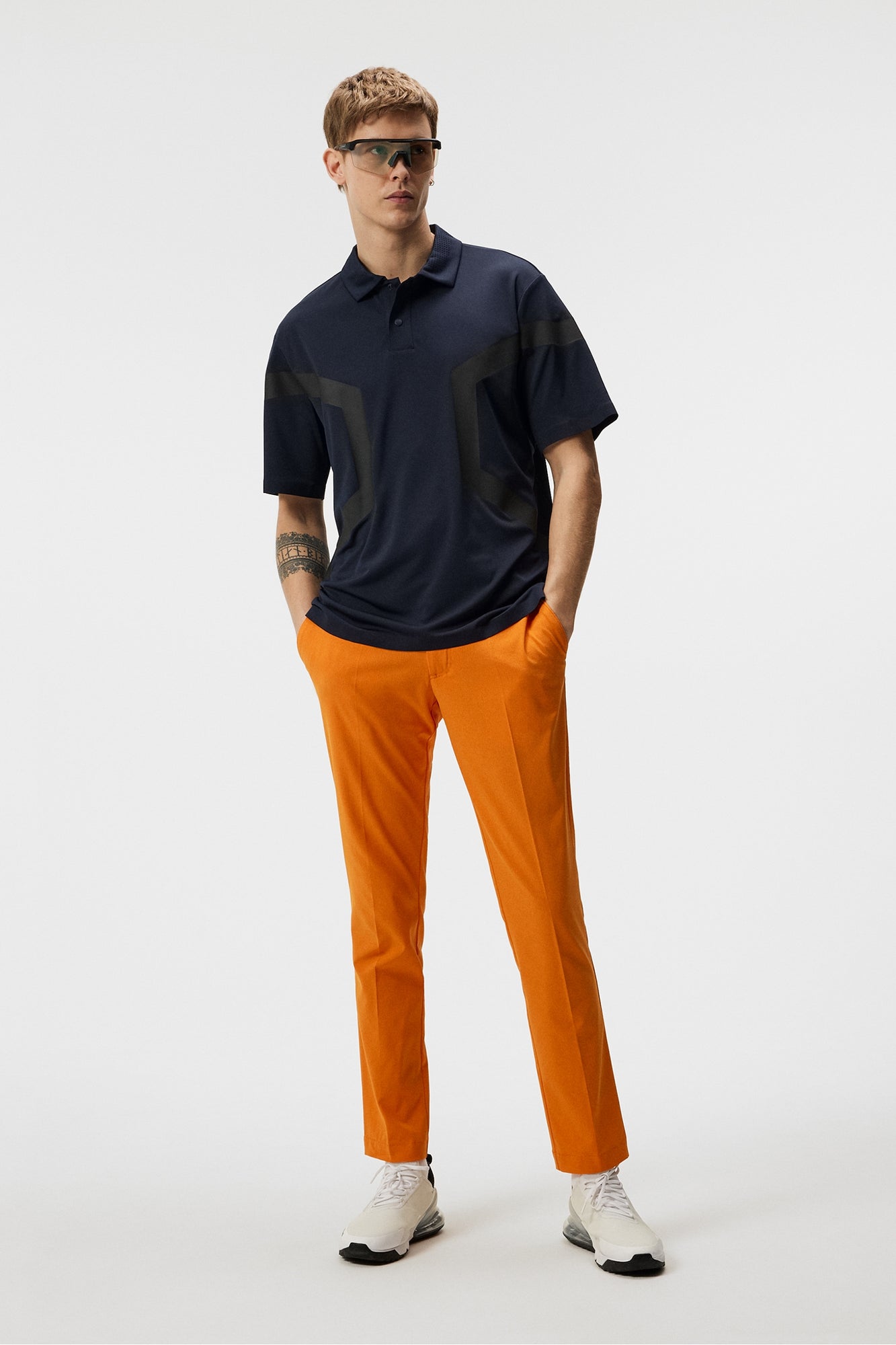 Men | Diamond Mesh Polo | JL Navy