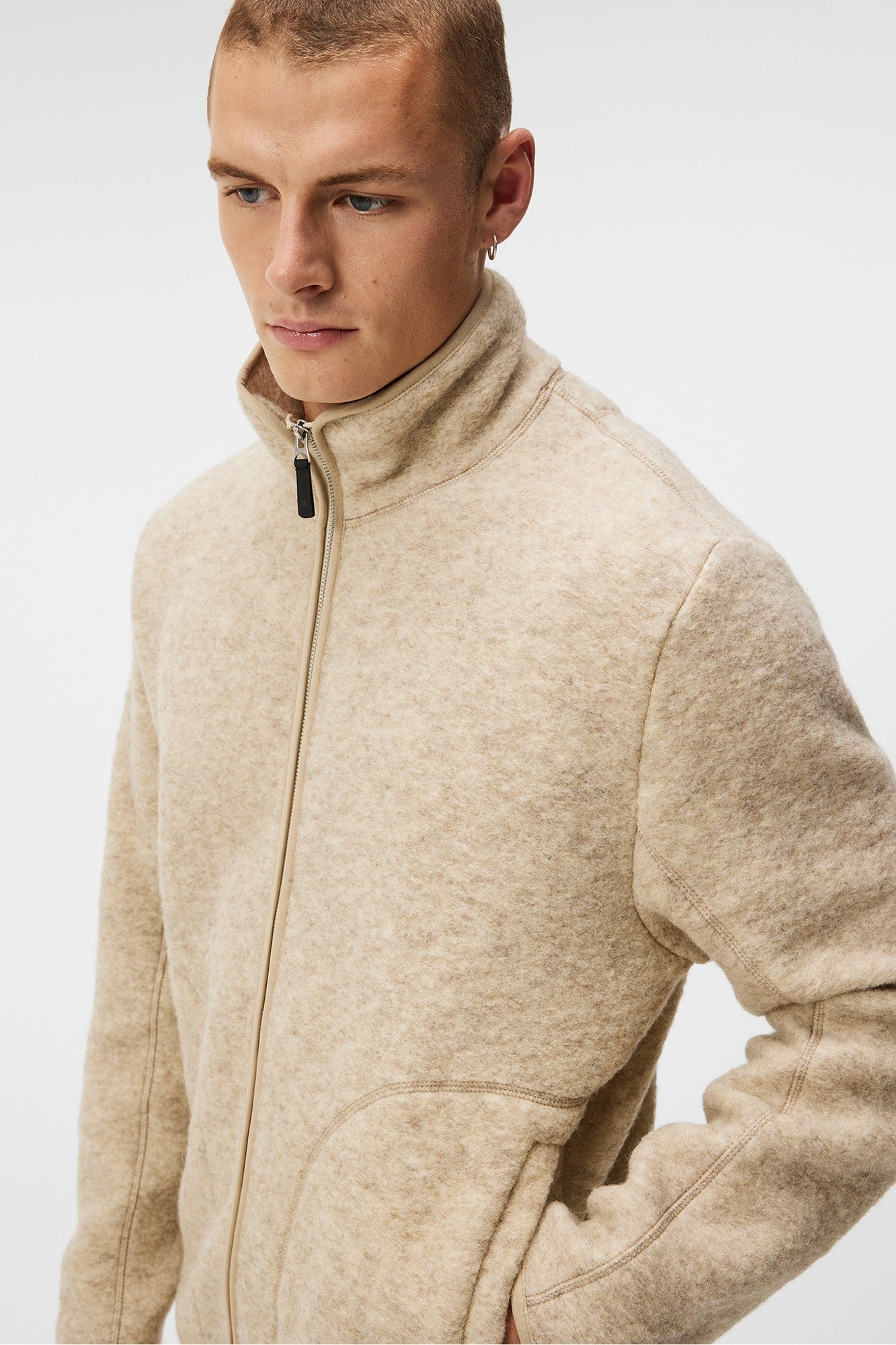 Men | Dustin Wool Fleece Jacket | Oyster Gray