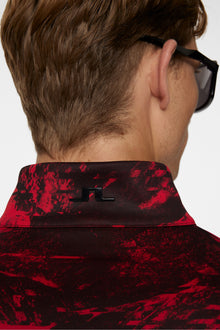 Men | Eddie Print Mid Layer | Mountain Glitch Red