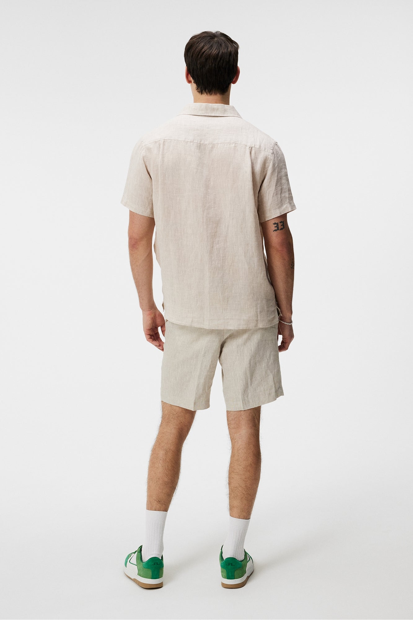 Men | Elio Linen Melange Shirt | Safari Beige