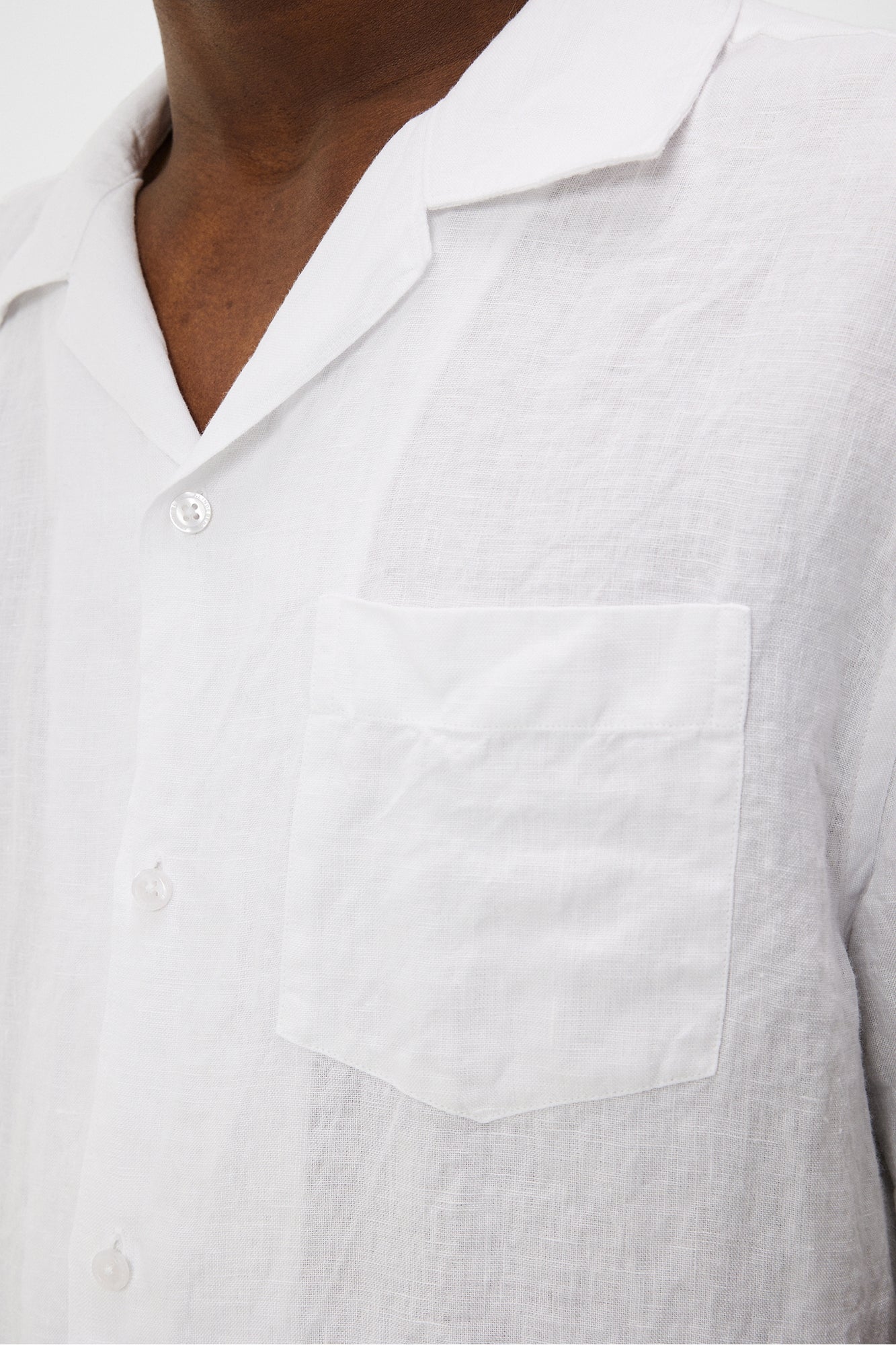 Men | Elio Linen Melange Shirt | White