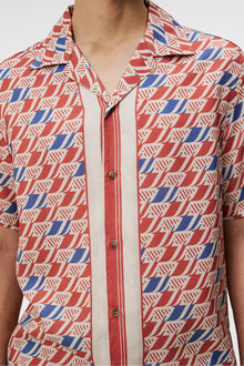 Men | Elio Tencel Print Shirt | Monogra | Moto Monogram Border Cedar