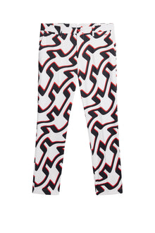 Men | Ellott Print Pant | Bridge Wave White