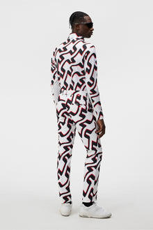 Men | Ellott Print Pant | Bridge Wave White
