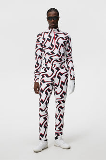 Men | Ellott Print Pant | Bridge Wave White