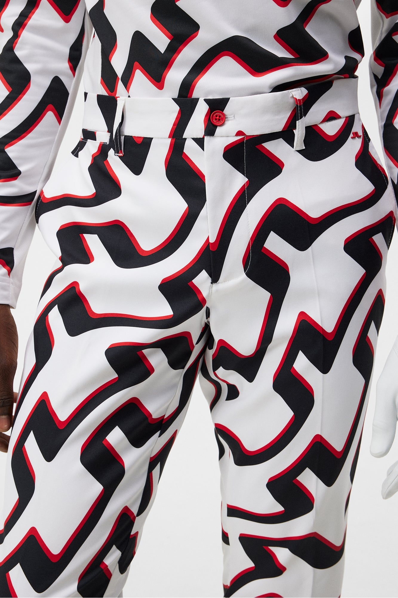 Men | Ellott Print Pant | Bridge Wave White