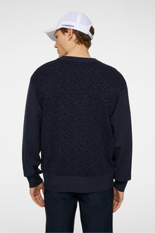 Men | Finn Jacquard Knitted Sweater | JL Navy
