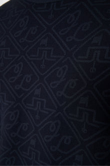 Men | Finn Jacquard Knitted Sweater | JL Navy