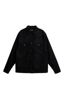 Men | Flat Wool Overshirt | Black (V2)