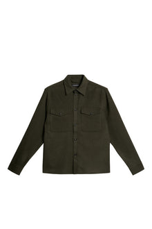 Men | Flat Wool Overshirt | Forest Green