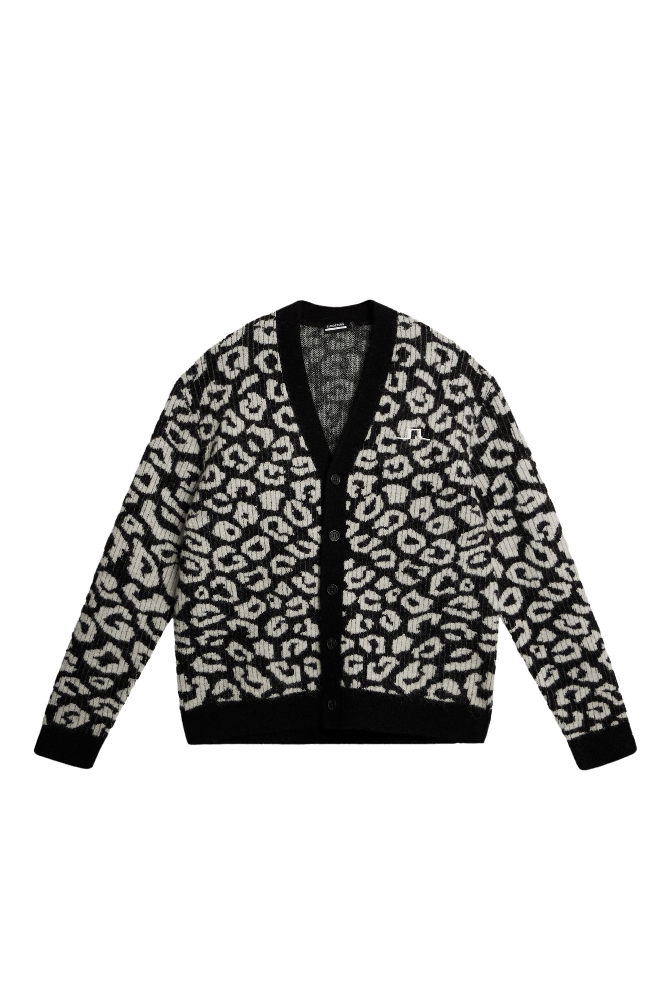 Men | Frederic Jacquard Cardigan | B | Bw Leopard