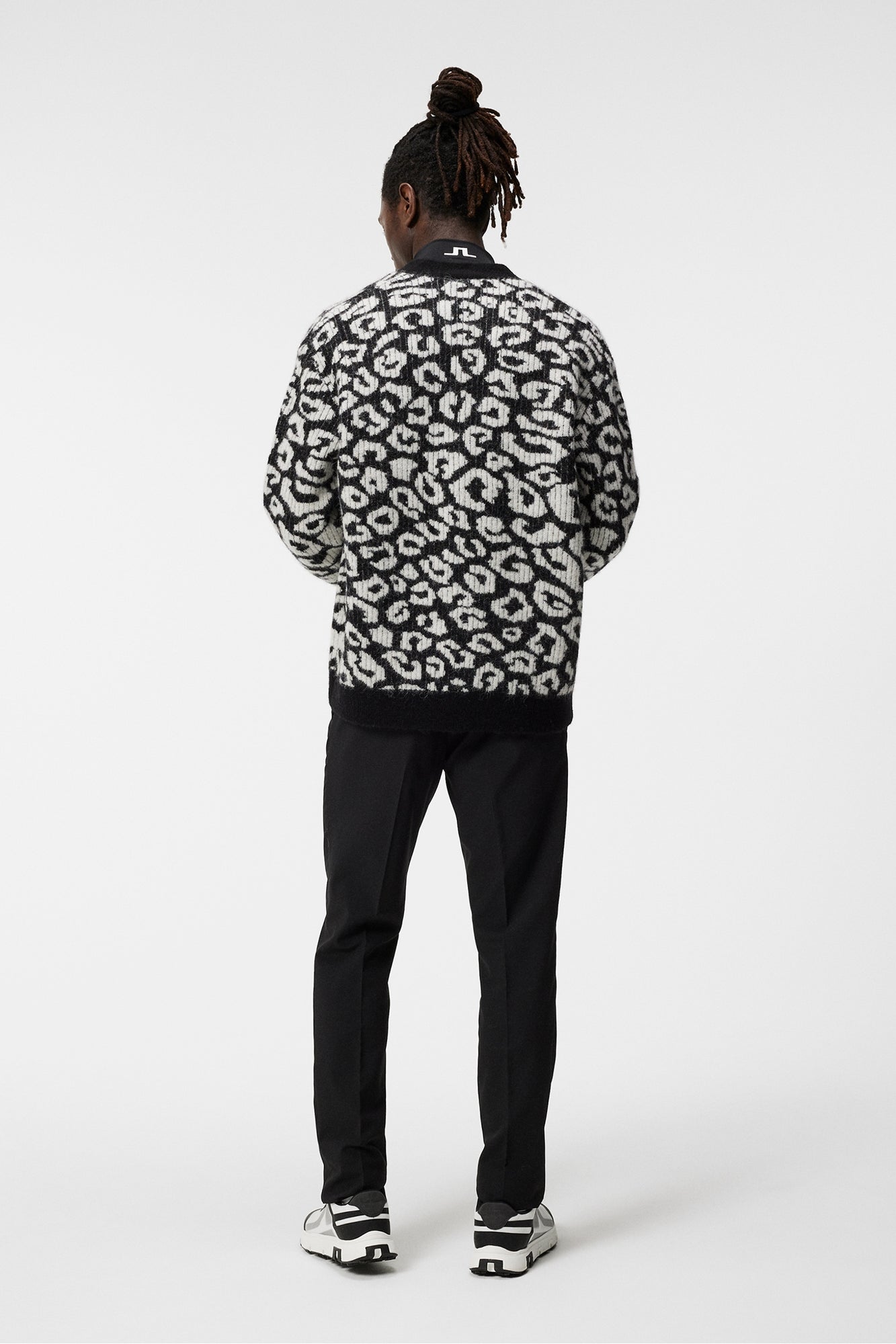 Men | Frederic Jacquard Cardigan | B | Bw Leopard