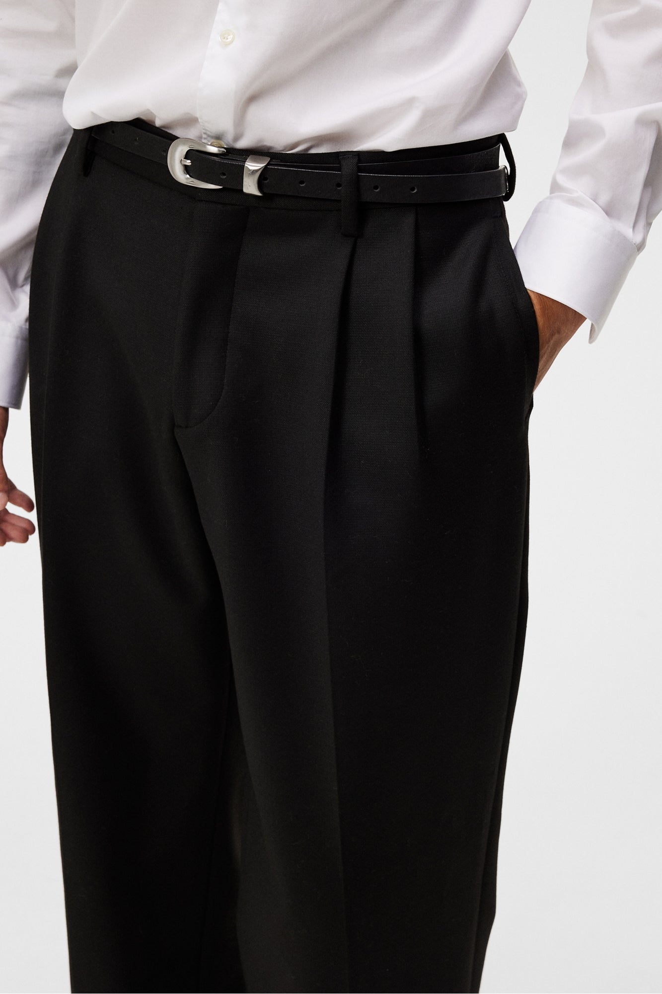 Men | Haij Double Pleat Pants | Black