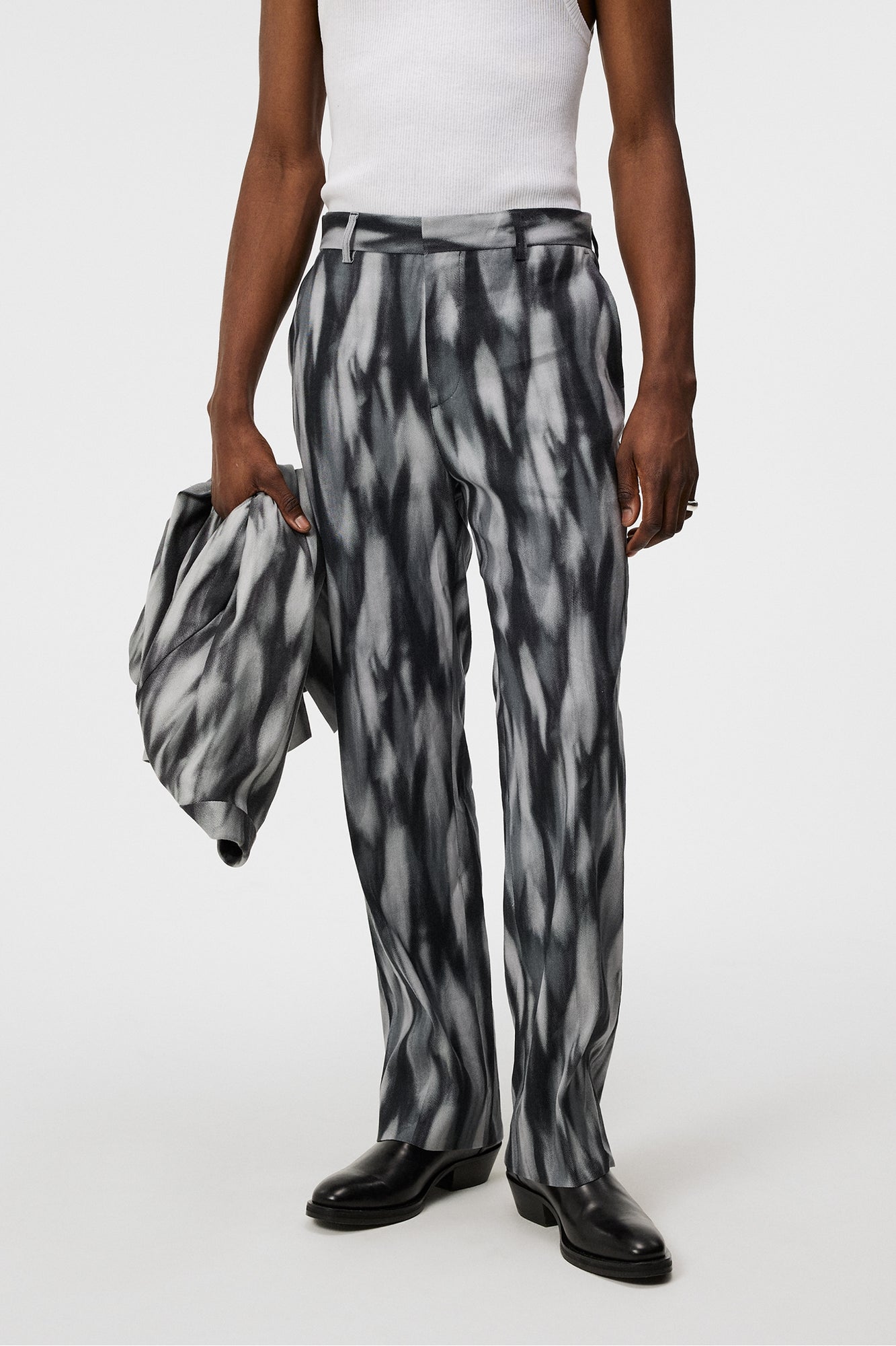 Men | Haij Printed Linen Mix | Black