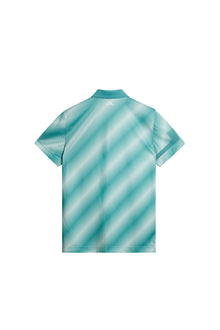 Men | Heath Print Polo | Comb Teal M