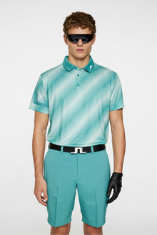 Men | Heath Print Polo | Comb Teal M
