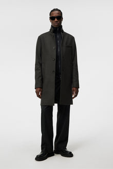 Men | Holger Melton Coat | Forest Green