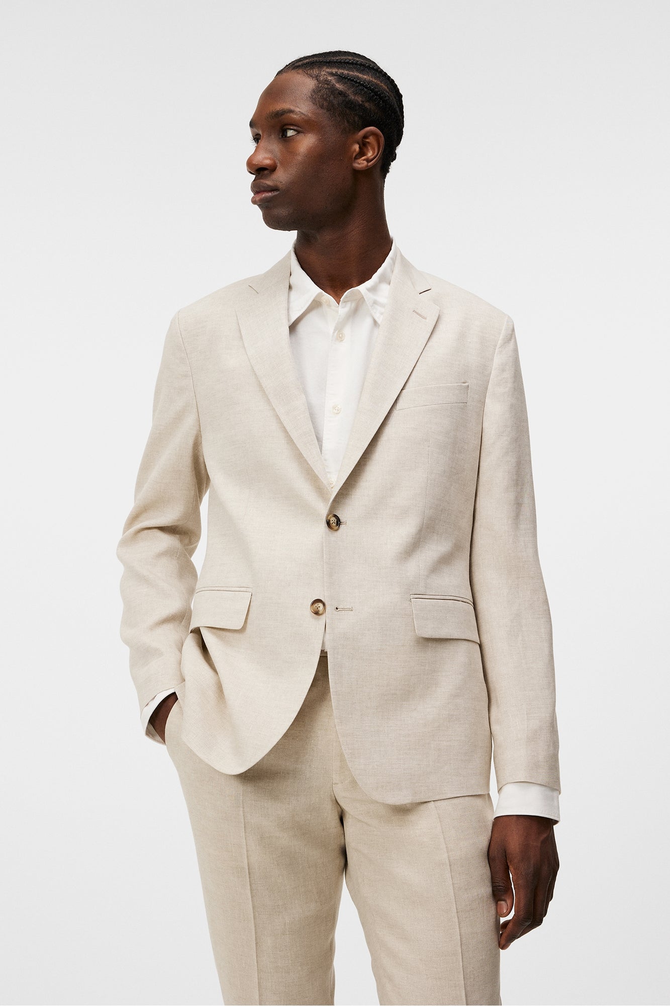 Men | Hopper U Super Linen Blazer | Moonbeam