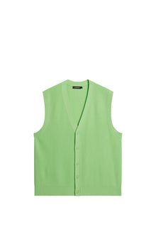 Men | Hugo Cardigan Vest | Paradise Green