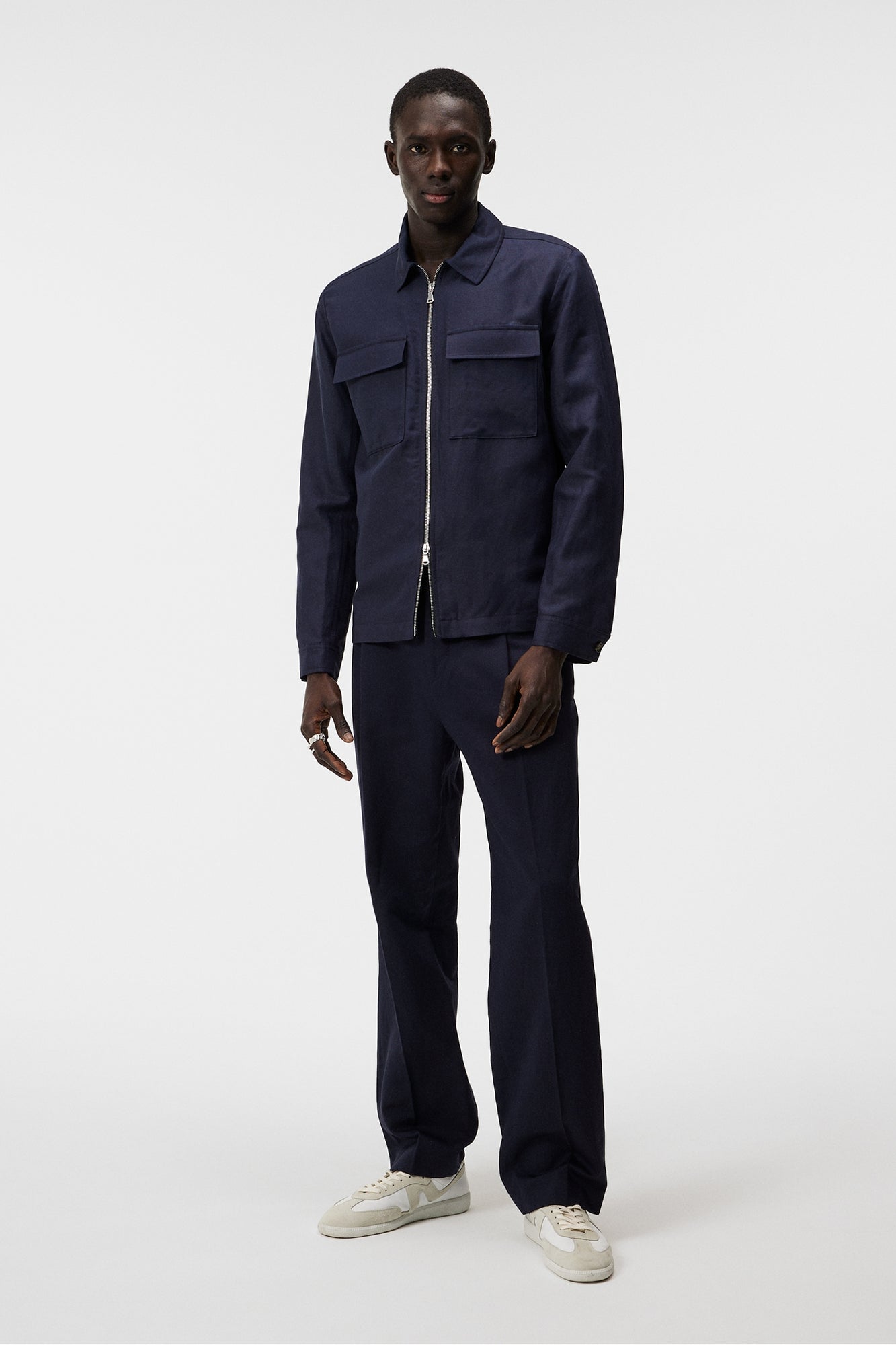 Men | Jackson Tencel Linen Jacket | JL Navy