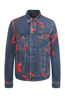 Men | Jad Printed Stars Jacket | JL Navy