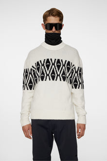 Men | Jalen Jacquard Knitted Sweater | Whisper White