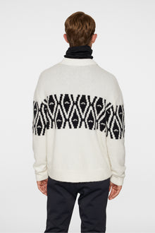 Men | Jalen Jacquard Knitted Sweater | Whisper White