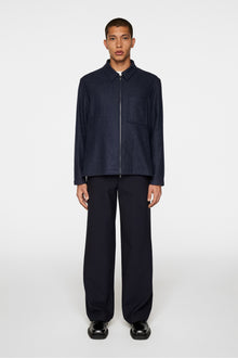 Men | Julius Cash Flannel Overshirt | JL Navy