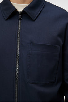 Men | Julius Cotton Twill Overshirt | JL Navy