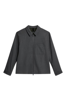 Men | Julius Flannel Overshirt | Mid Grey Melange