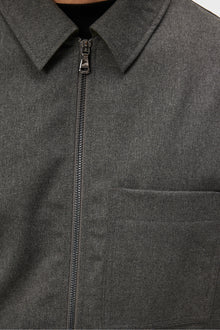 Men | Julius Flannel Overshirt | Mid Grey Melange