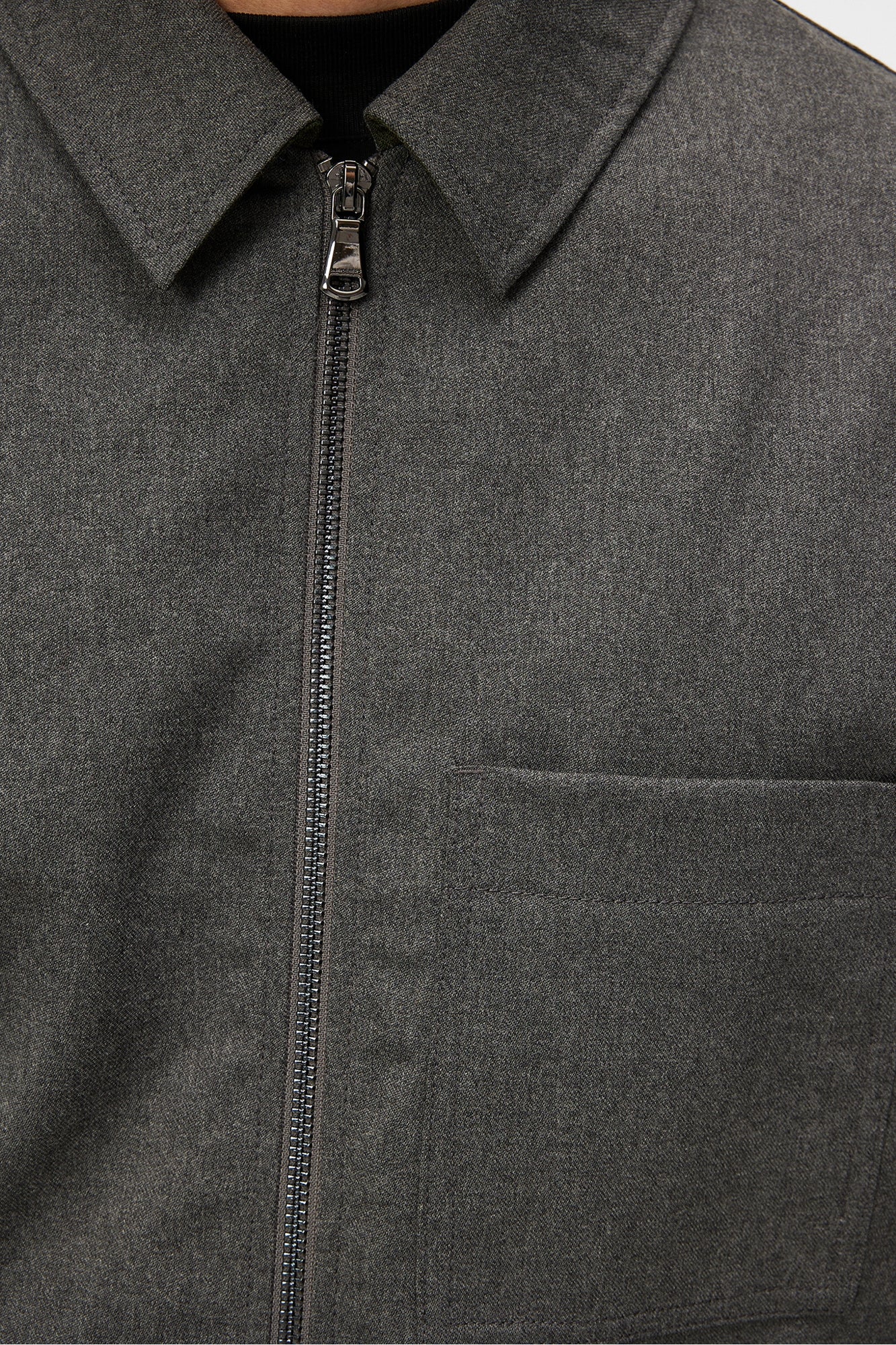 Men | Julius Flannel Overshirt | Mid Grey Melange