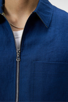 Men | Julius Linen Overshirt | Estate Blue