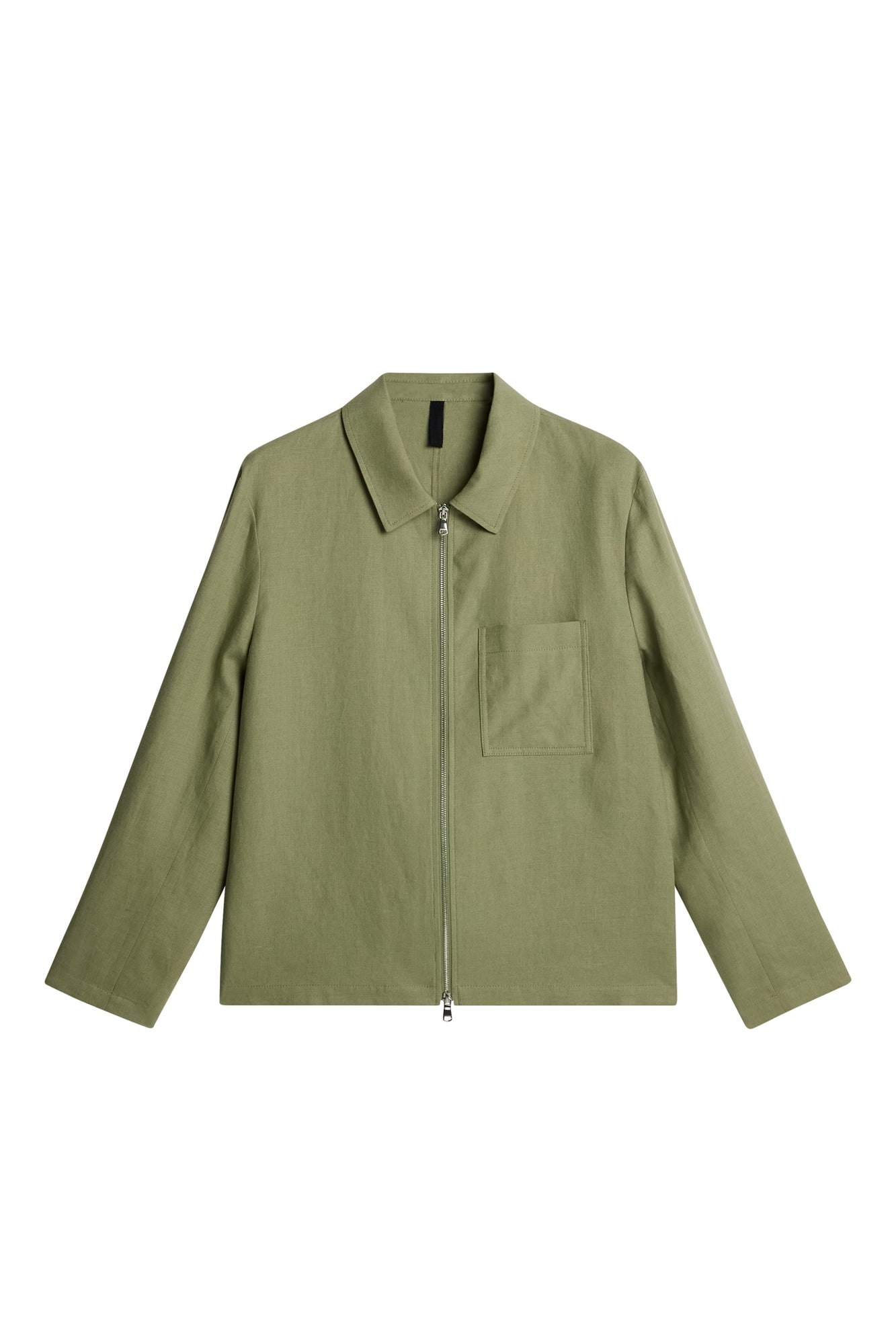 Men | Julius Linen Overshirt | Oil Green