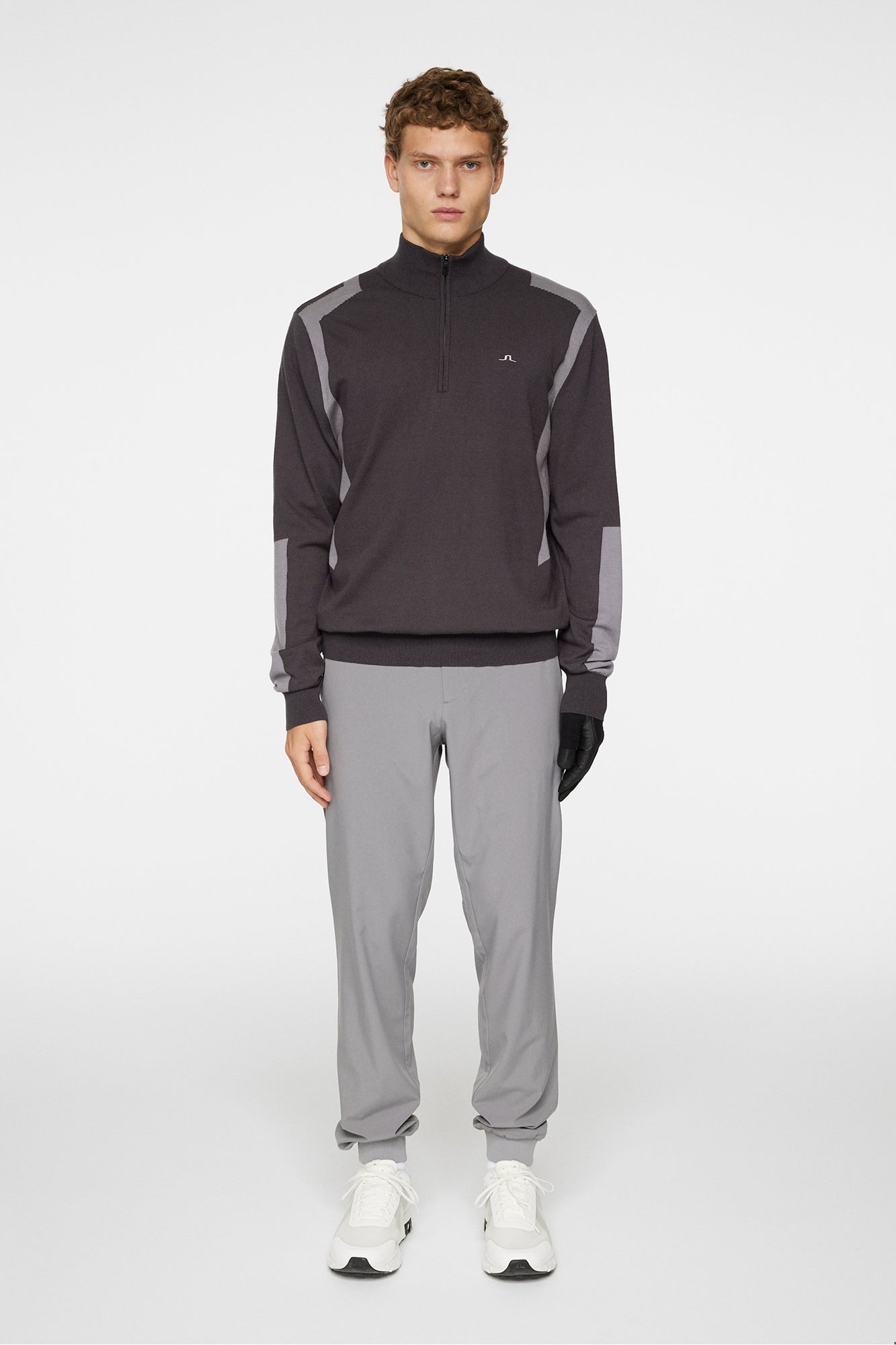 Men | Kendrick Knitted Zip Sweater | Asphalt