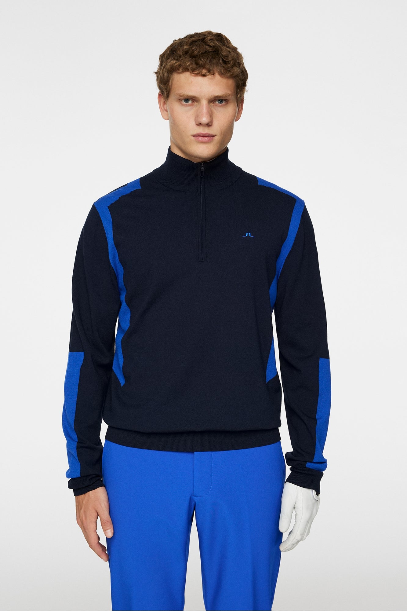 Men | Kendrick Knitted Zip Sweater | JL Navy