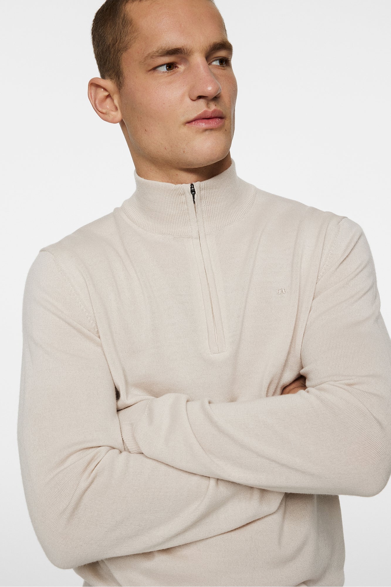 Men | Kiyan Merino Quarter Zip | Moonbeam