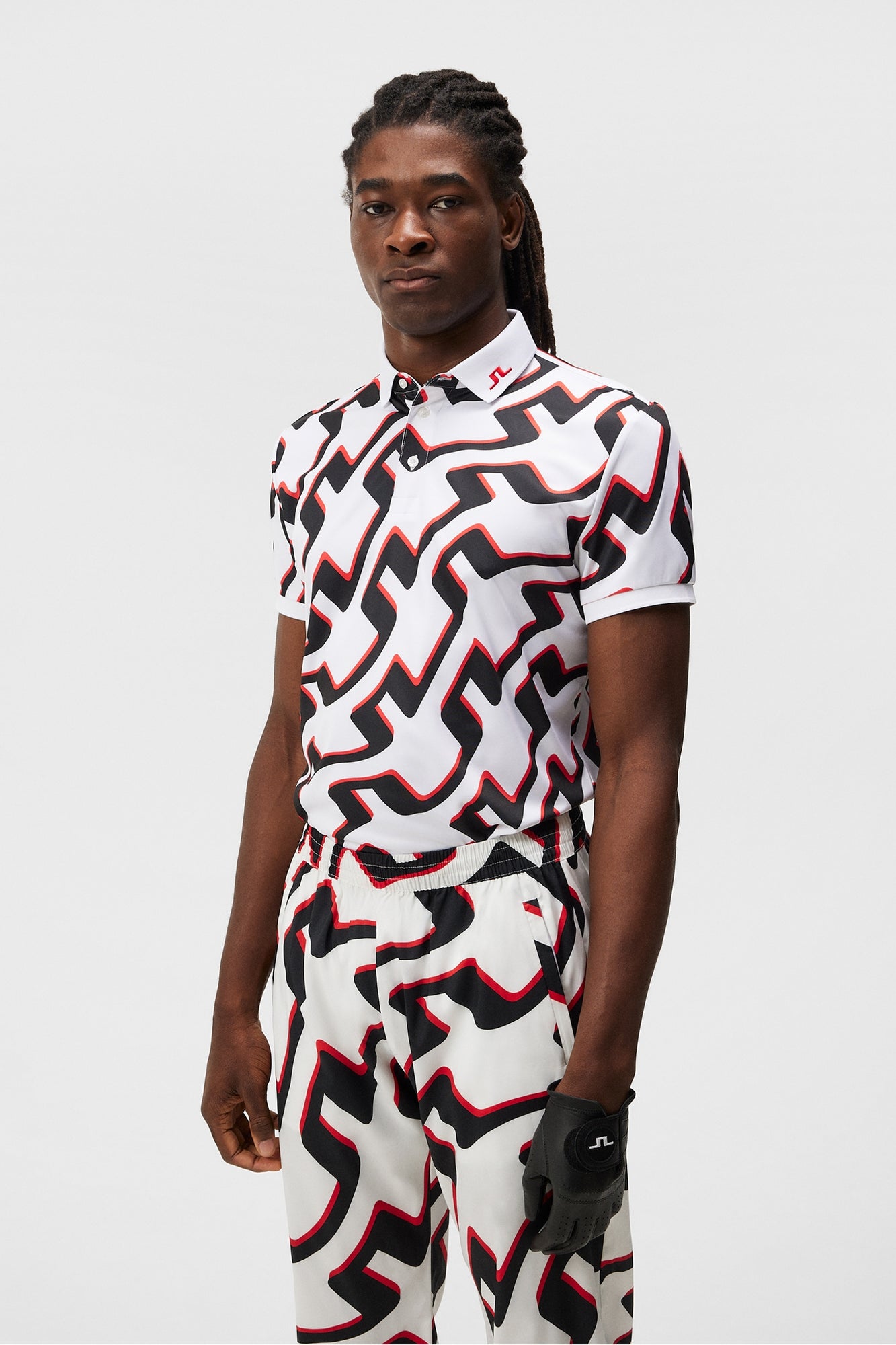 Men | Kv Regular Fit Print Polo | Bridge Wave White