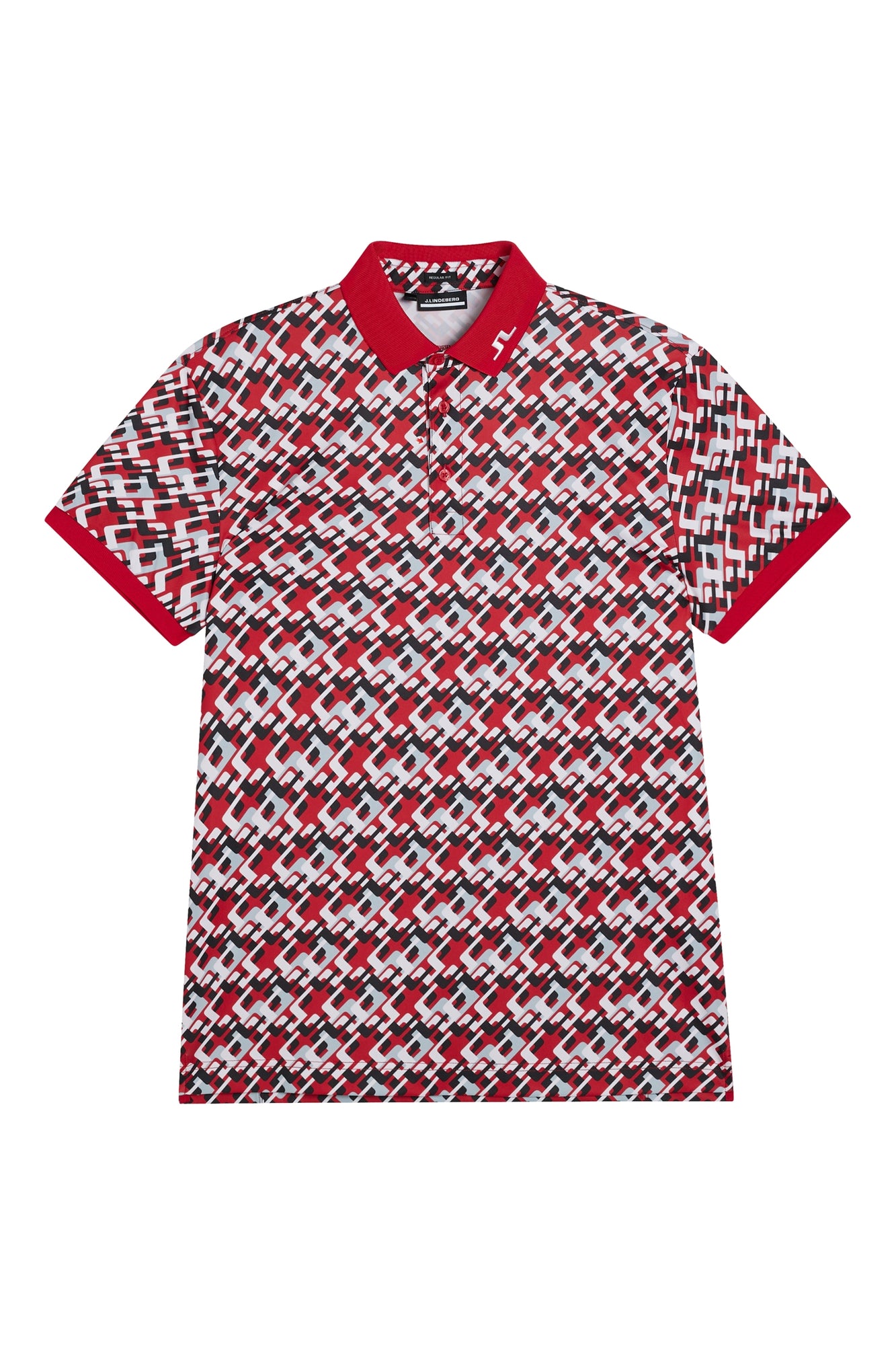 Men | Kv Regular Fit Print Polo | Micro Bridge Cherry