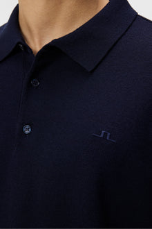 Men | Lear Knitted Shirt | JL Navy